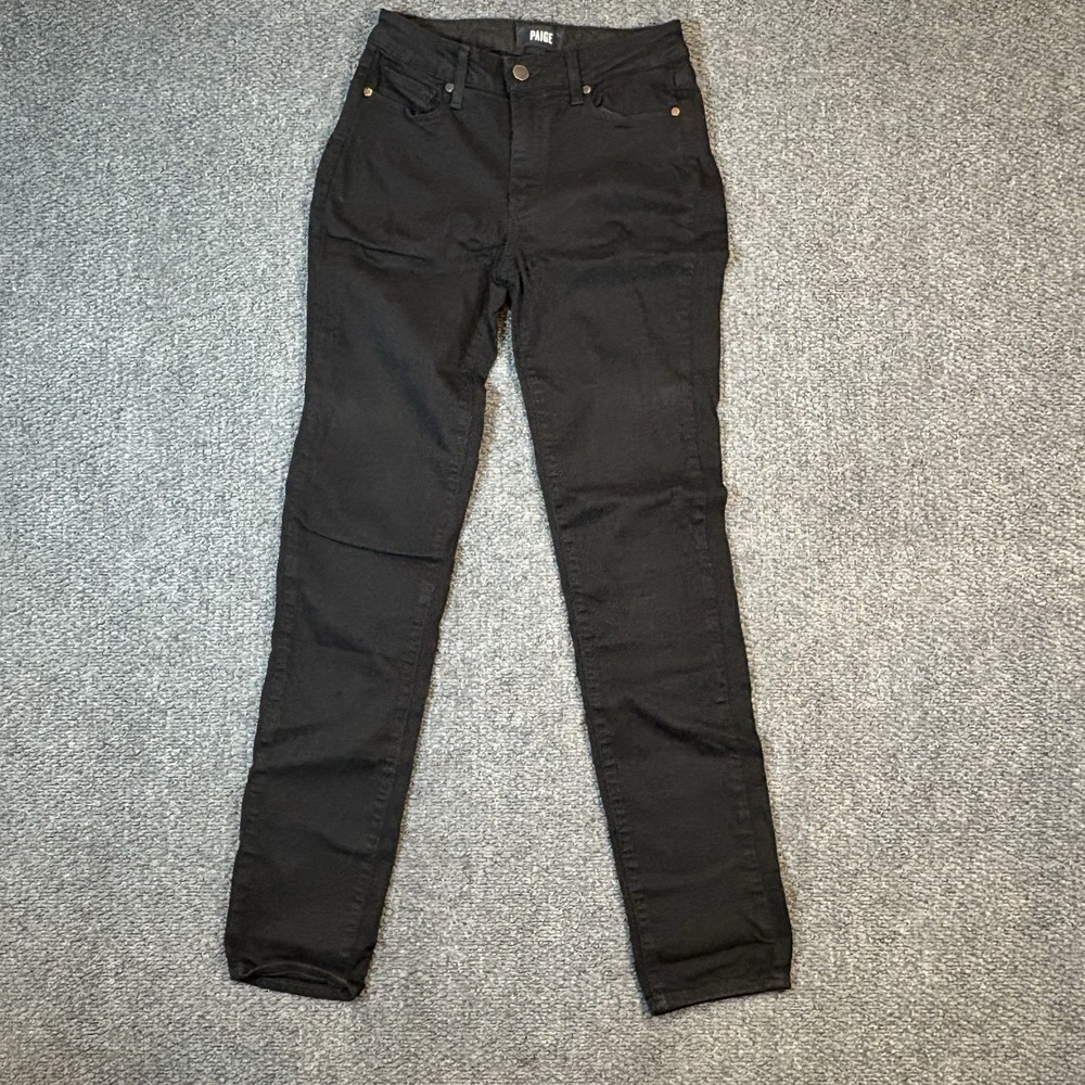 Paige Women's Hoxton‎ Ultra Skinny Black Shadow Jeans Size 27